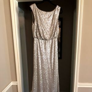David's Bridal sequin gown